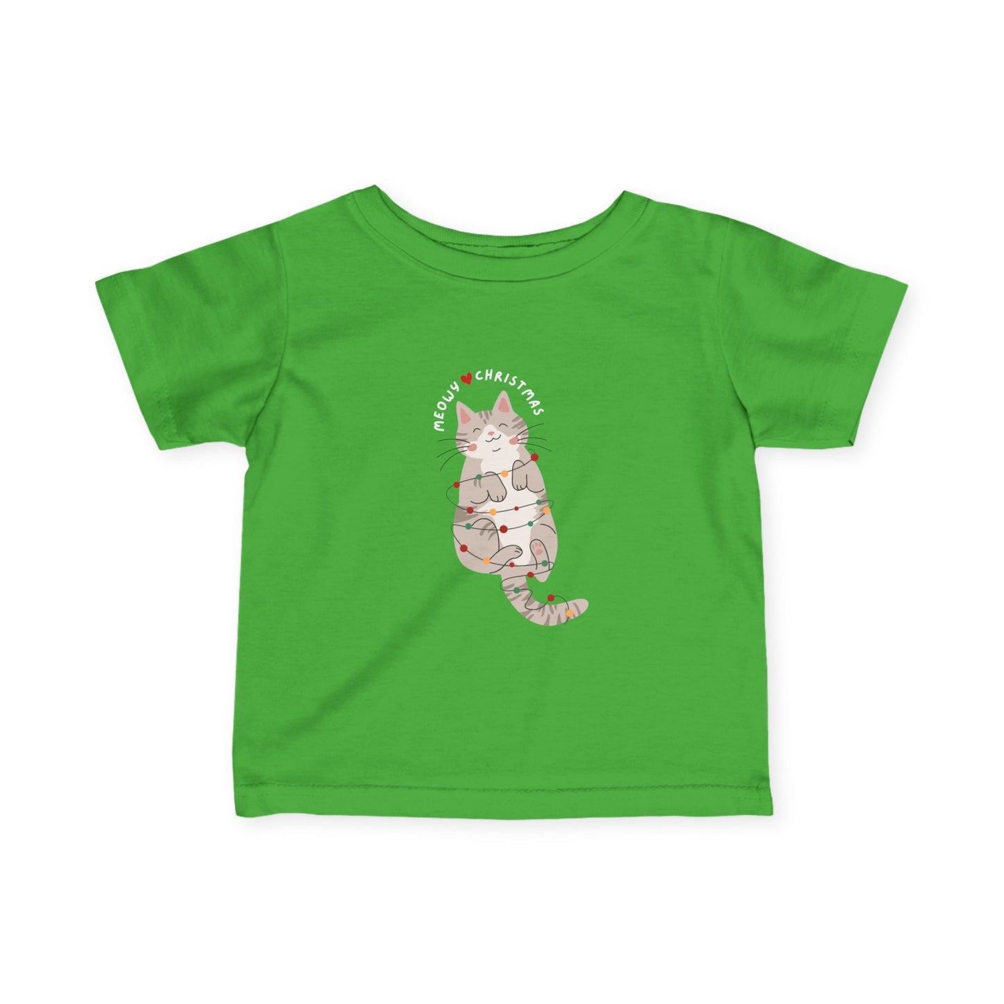 Infant Tee Cat Christmas