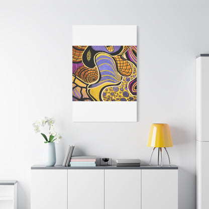 Abstract Gold & Purple Canvas Art