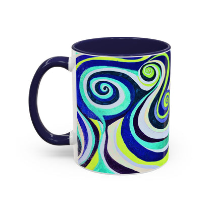 Abstract Swirl Accent Coffee Mug