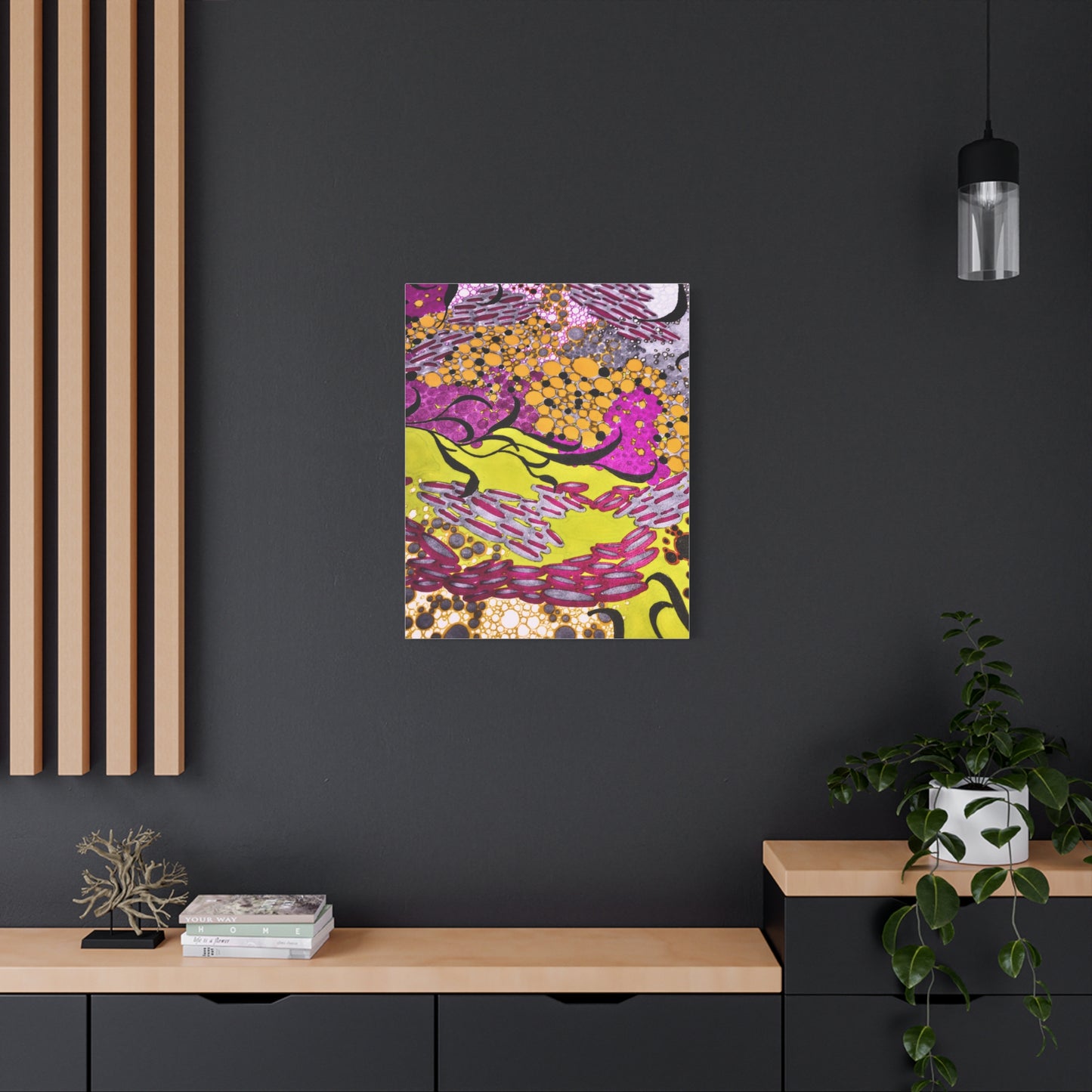 Vibrant Yellow & Magenta Wall Art