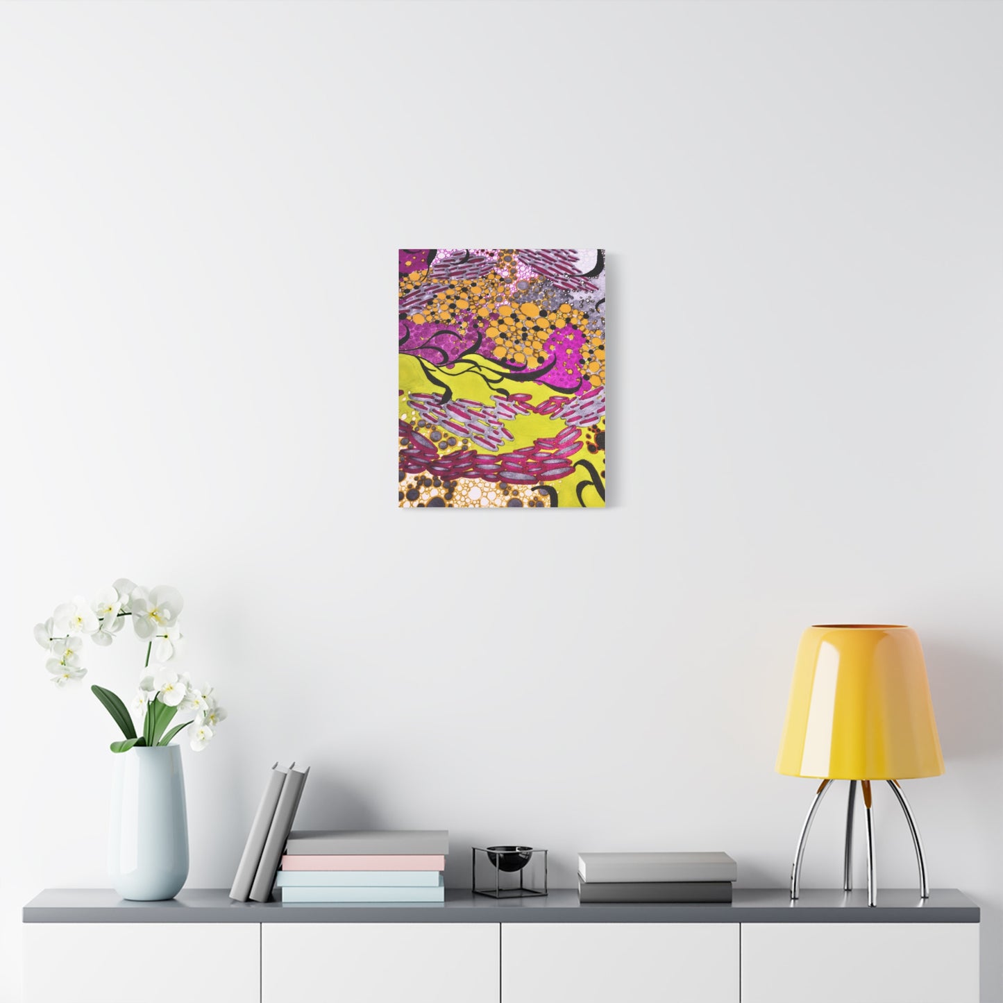 Vibrant Yellow & Magenta Wall Art