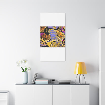 Abstract Gold & Purple Canvas Art