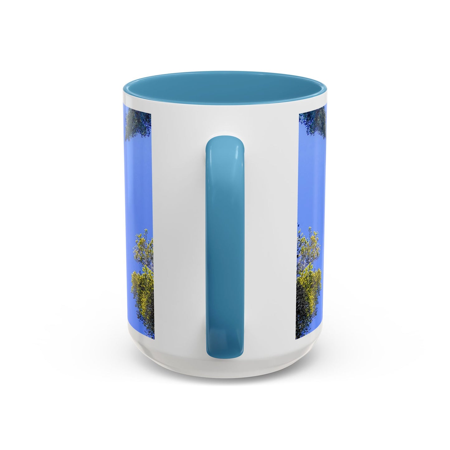 Scenic Pine Tree Sky Accent Coffee Mug – Nature Photography 11/15oz