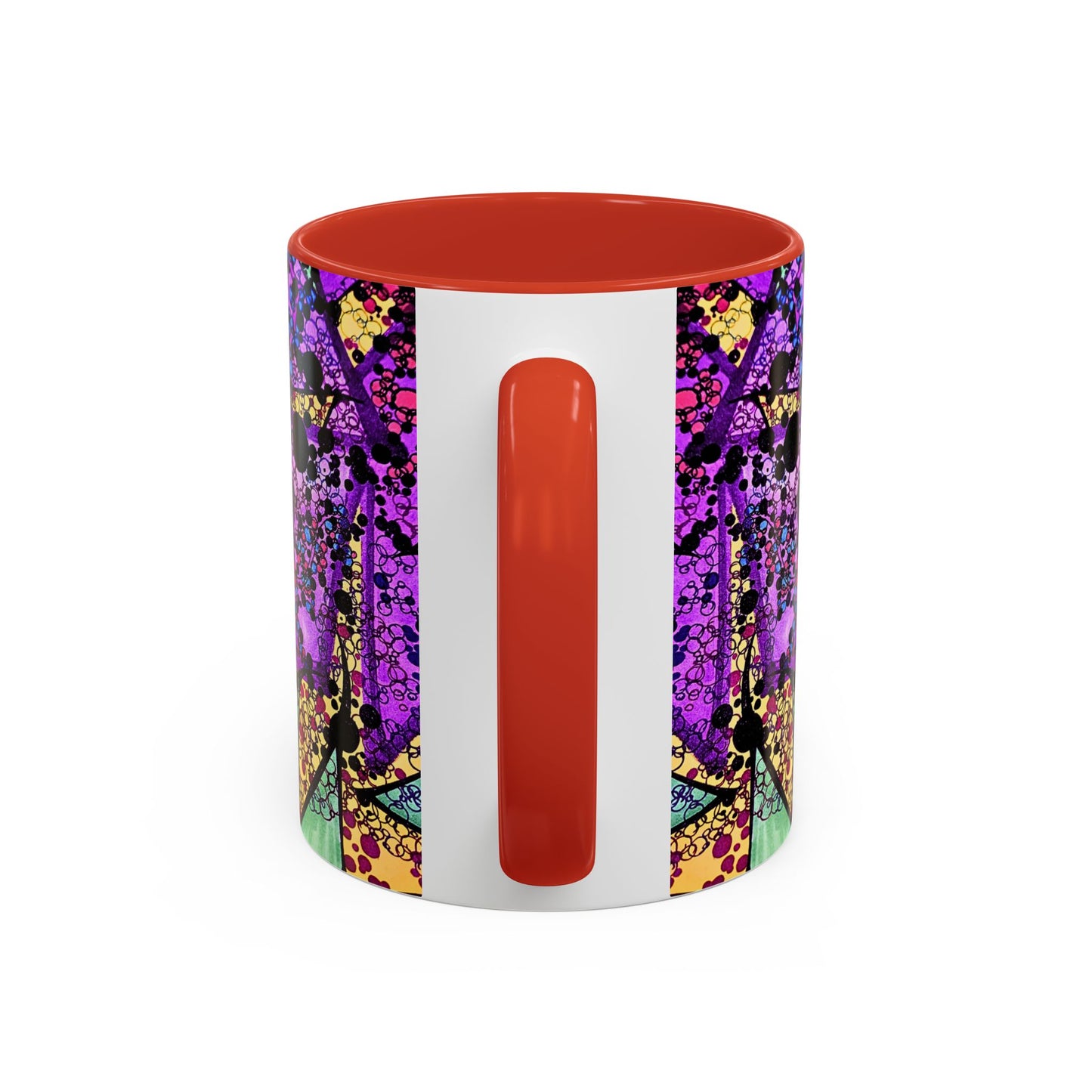 Vibrant Psychedelic Accent Coffee Mug – Colorful Abstract Art (11/15oz)
