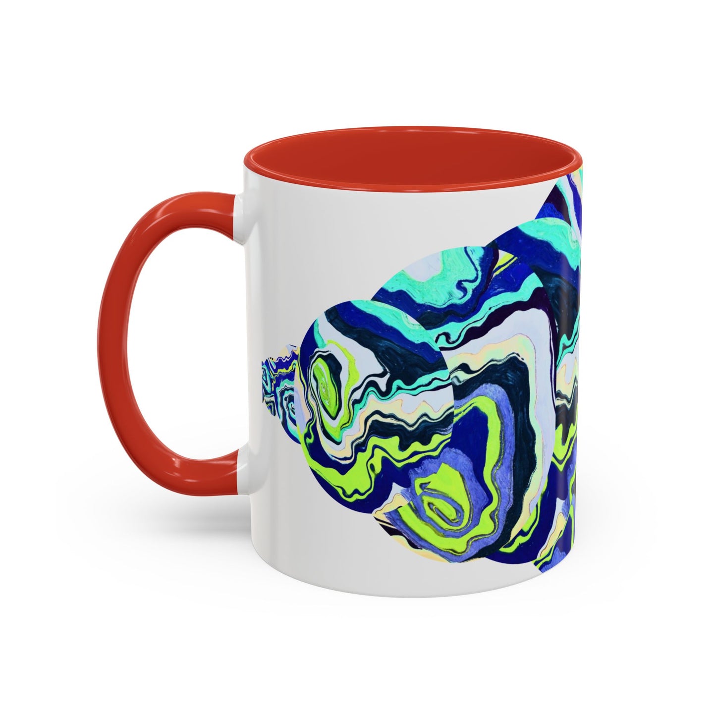 Abstract Ocean Waves Accent Mug