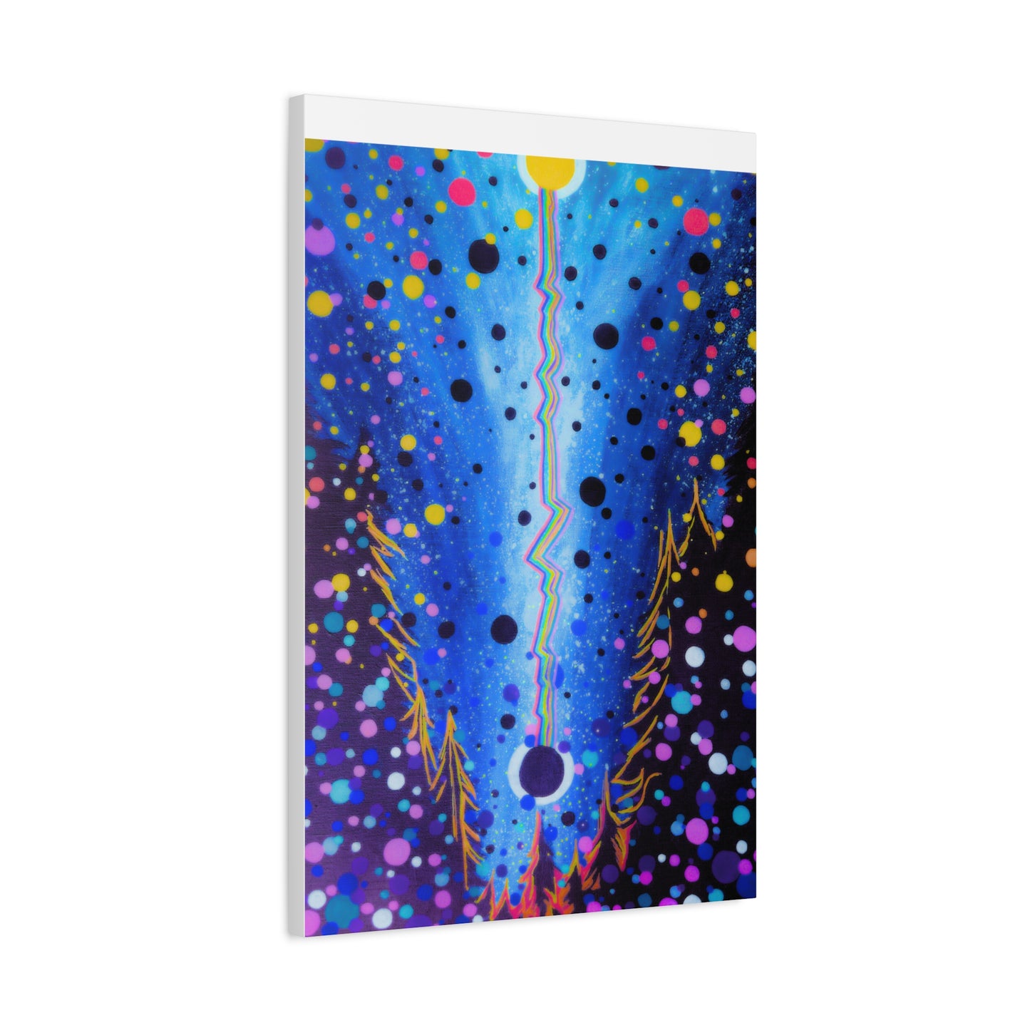 Blue Galaxy Cosmic Night Canvas Art
