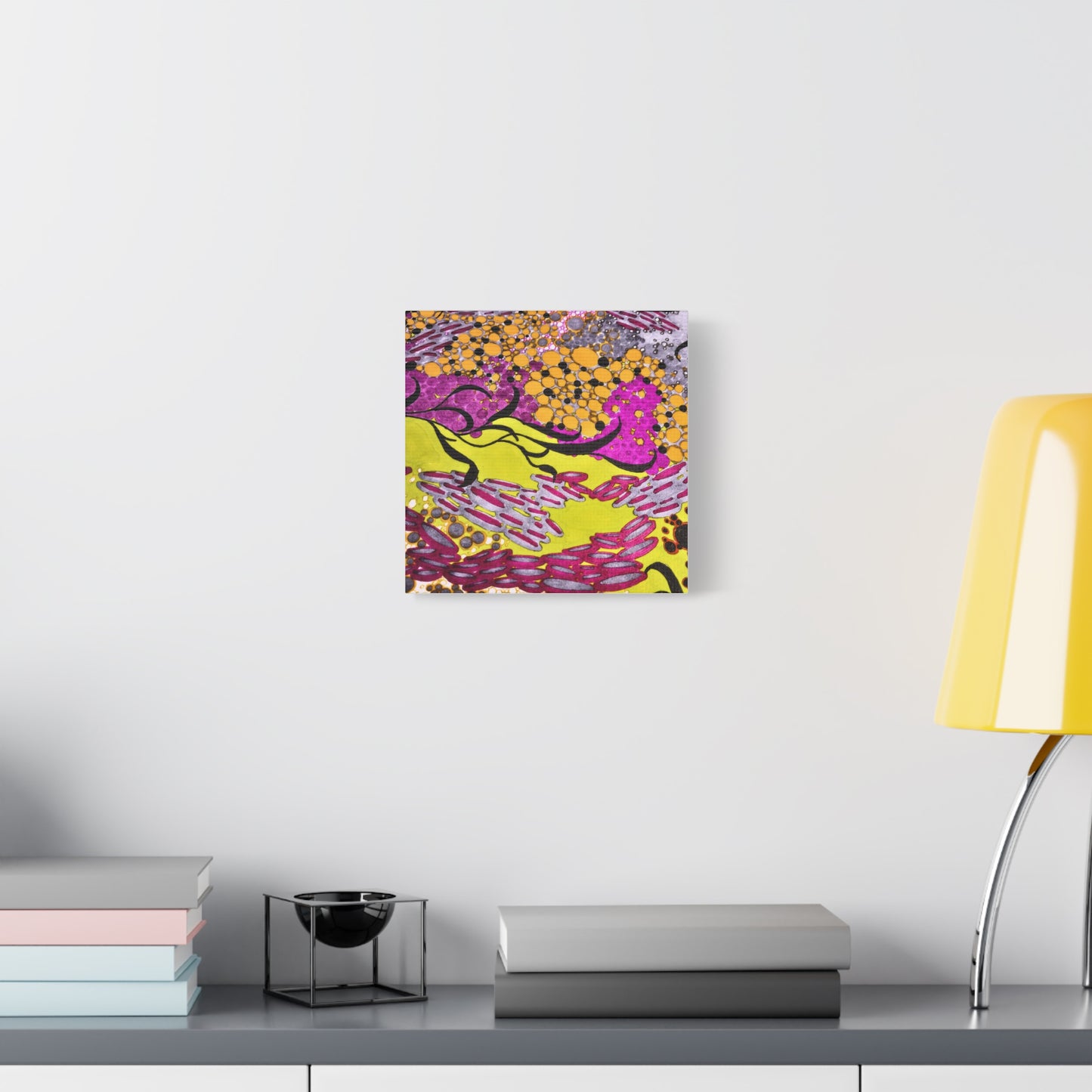 Vibrant Yellow & Magenta Wall Art