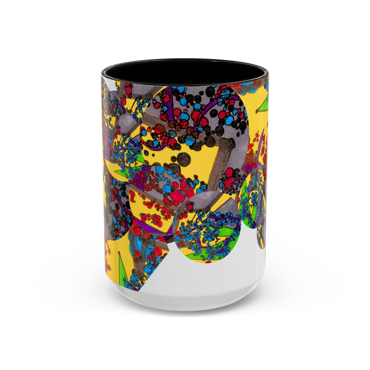 Abstract Colorburst Accent Coffee Mug — Vibrant Pop Art Design