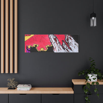 Surreal Mountain Flame Matte Canvas Wall Art