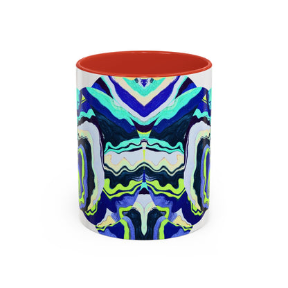 Abstract Ocean Waves Accent Mug