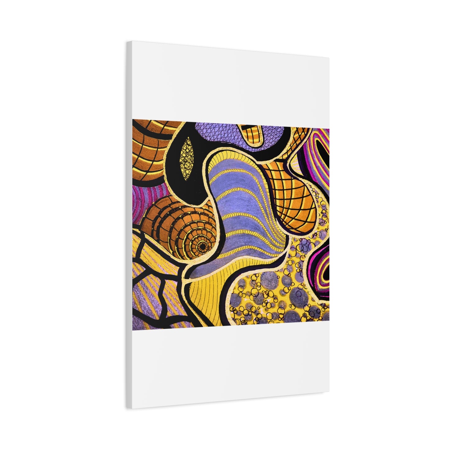 Abstract Gold & Purple Canvas Art