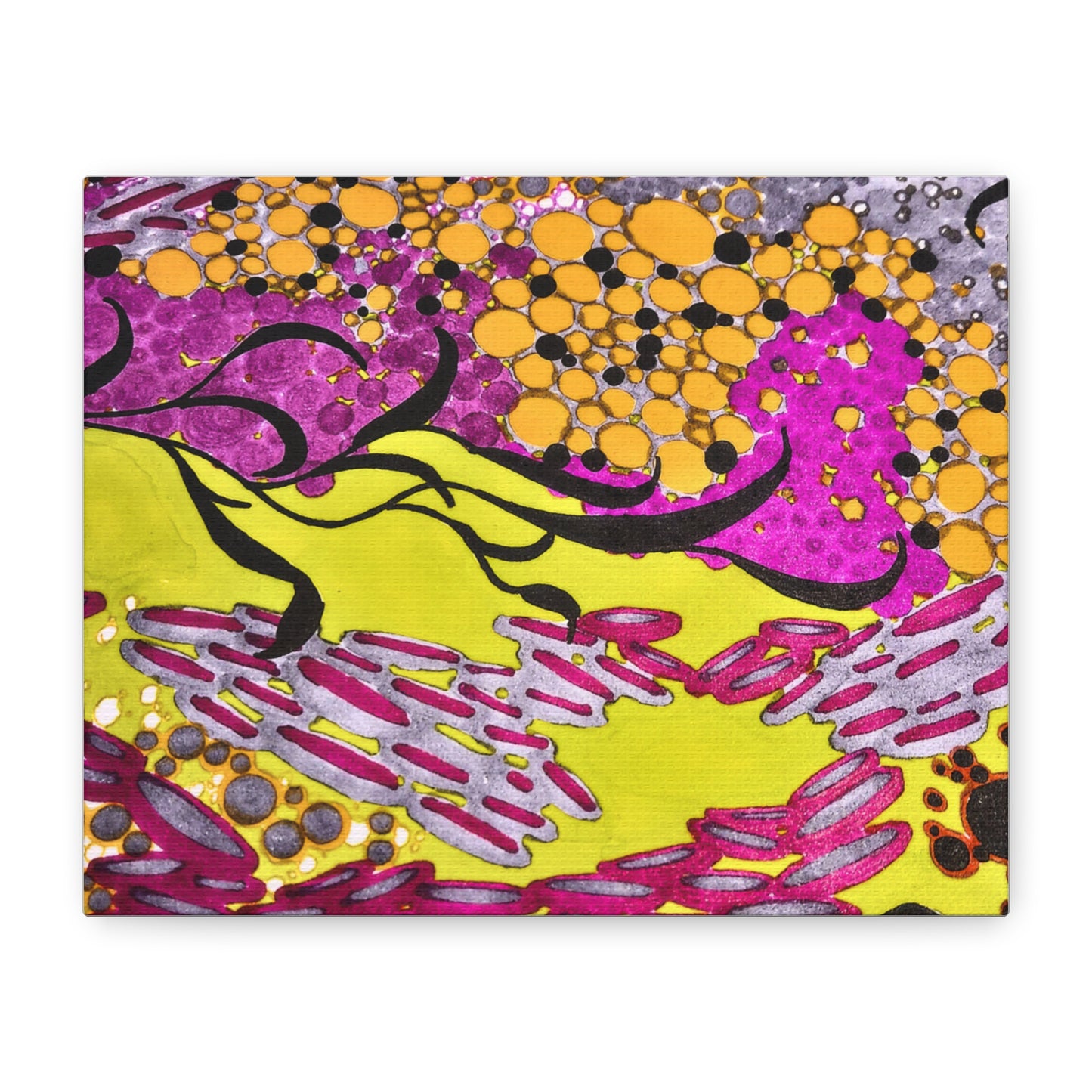 Vibrant Yellow & Magenta Wall Art
