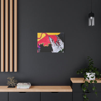 Surreal Mountain Flame Matte Canvas Wall Art