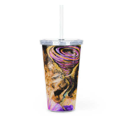 Purple Marble Plastic Tumbler