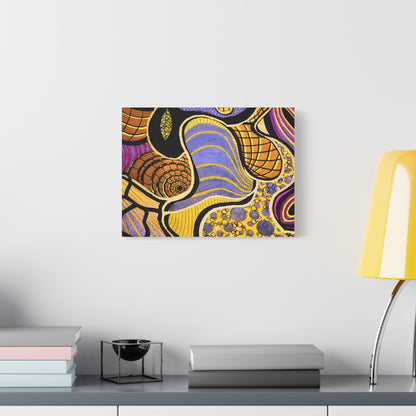 Abstract Gold & Purple Canvas Art