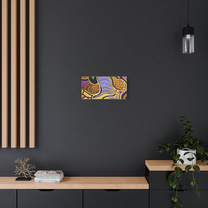 Abstract Gold & Purple Canvas Art