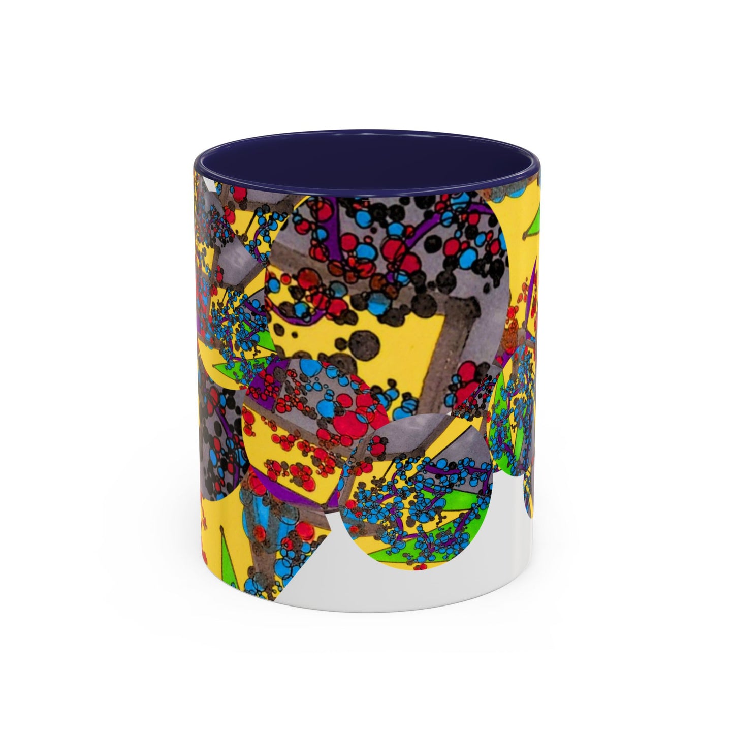 Abstract Colorburst Accent Coffee Mug — Vibrant Pop Art Design