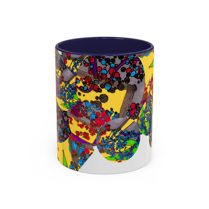 Abstract Colorburst Accent Coffee Mug — Vibrant Pop Art Design