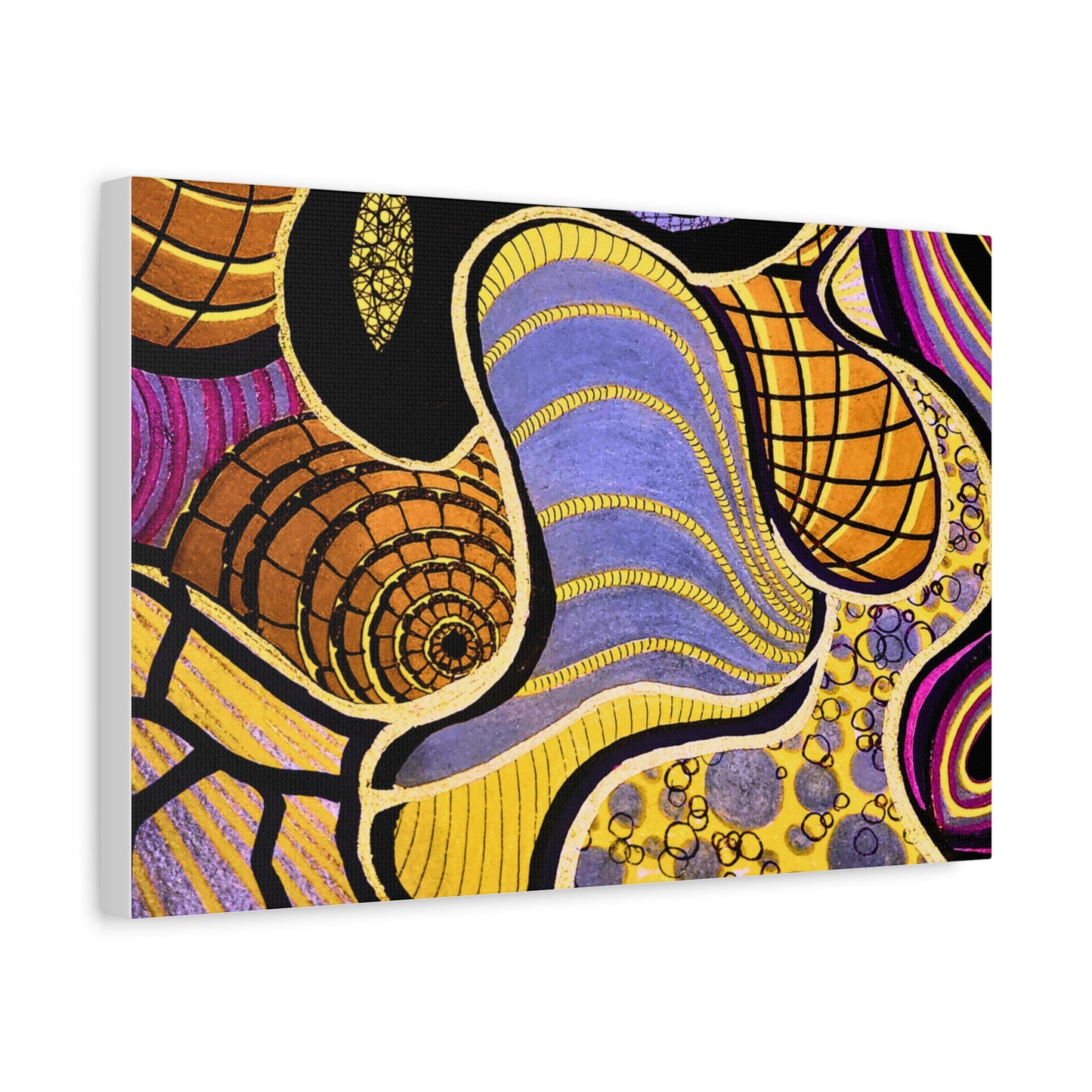 Abstract Gold & Purple Canvas Art
