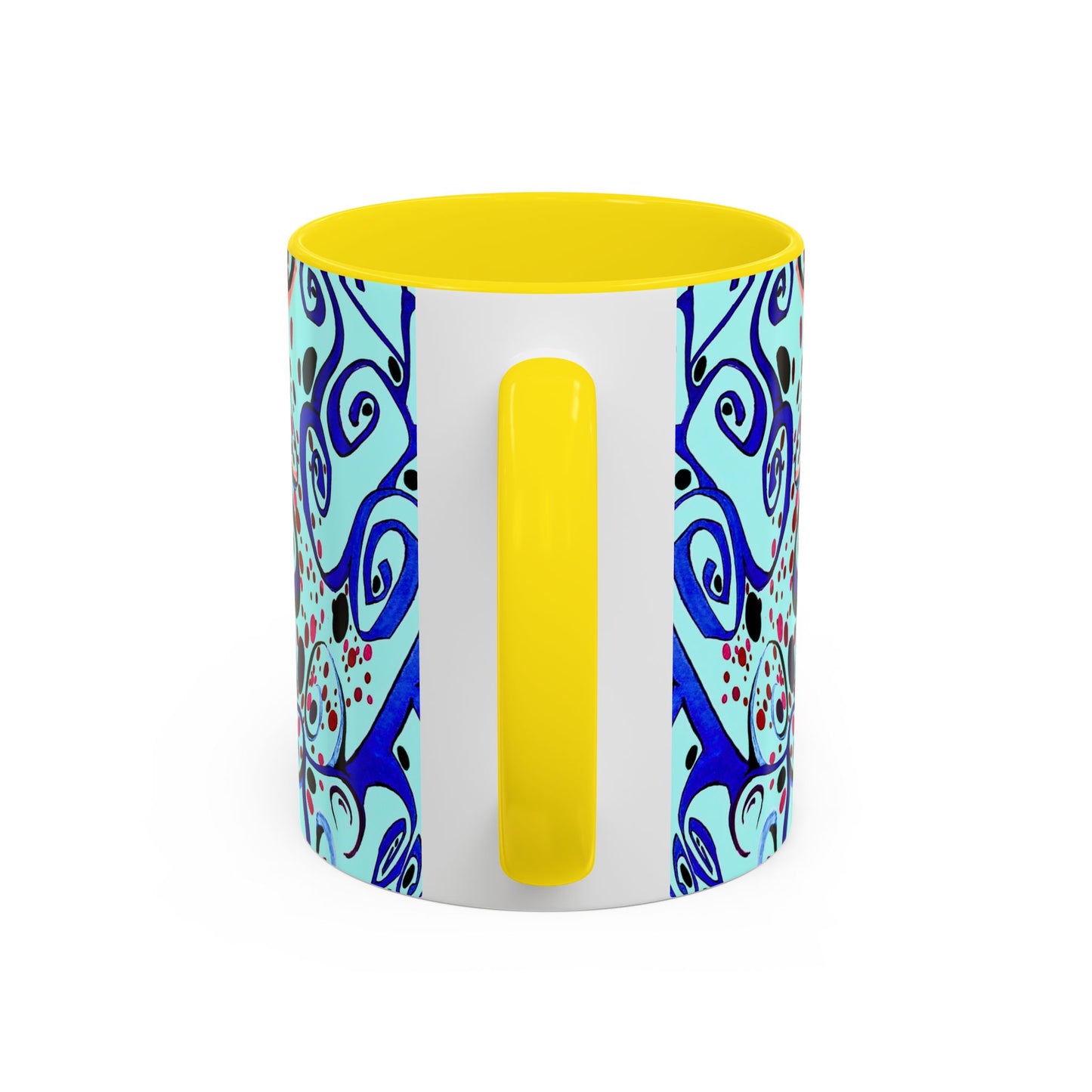 Abstract Floral Accent Coffee Mug