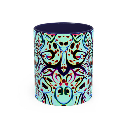 Abstract Floral Accent Coffee Mug