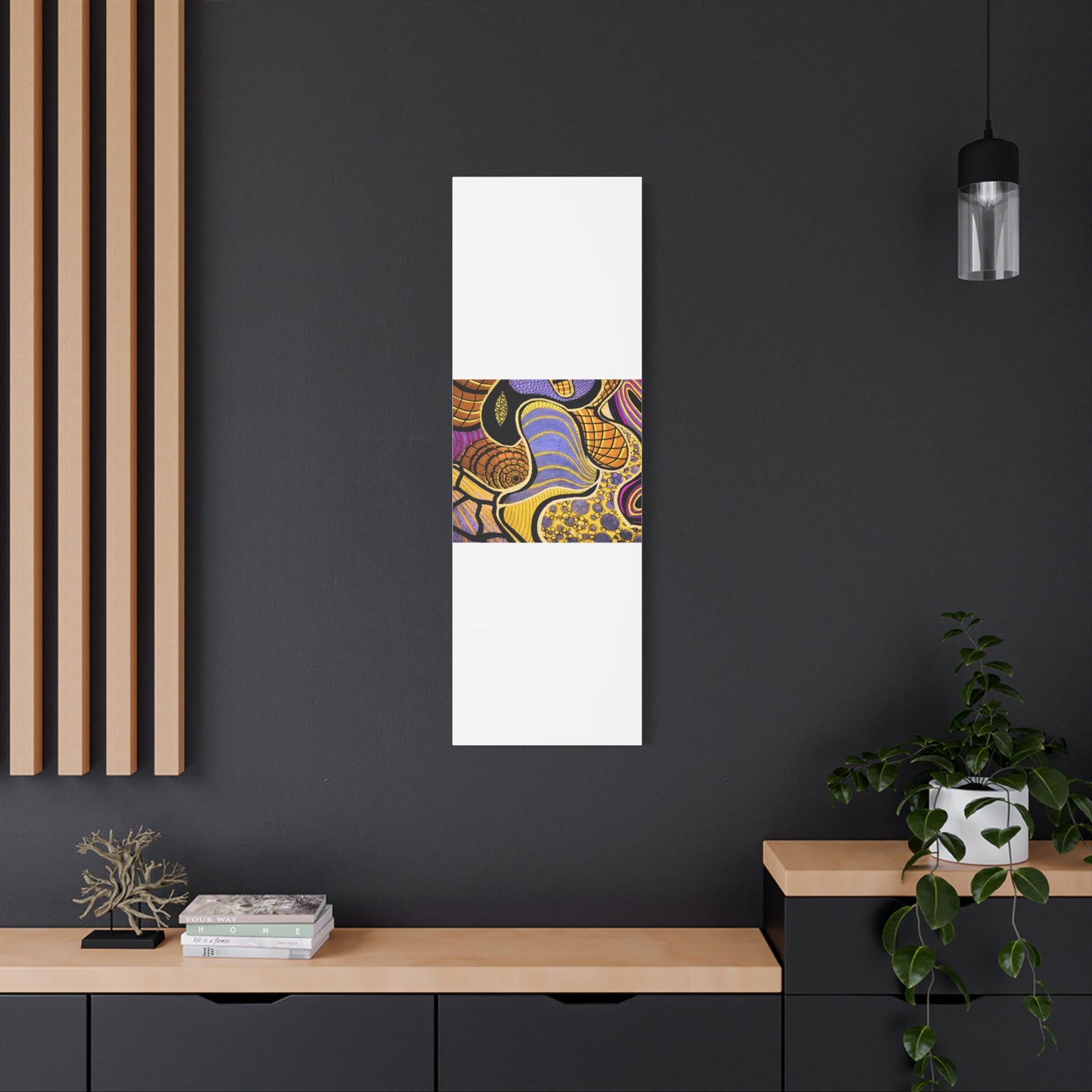 Abstract Gold & Purple Canvas Art