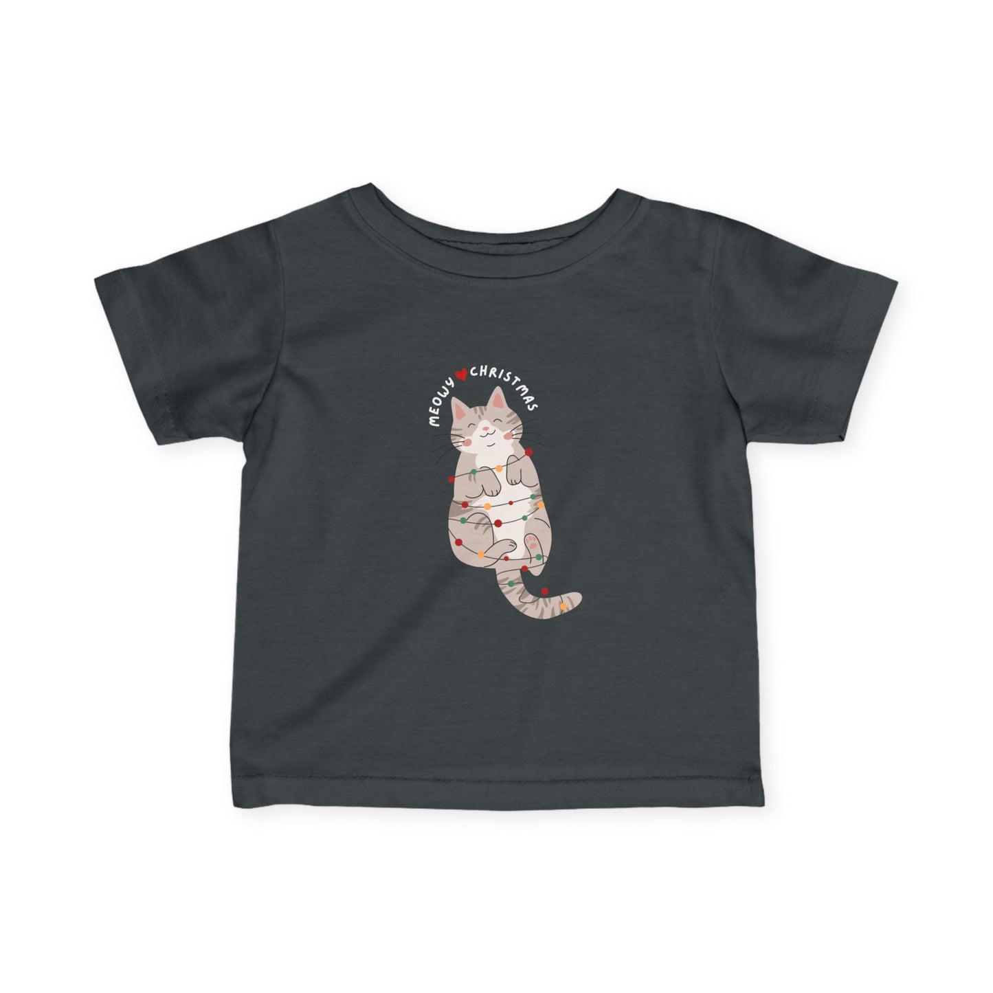 Infant Tee Cat Christmas