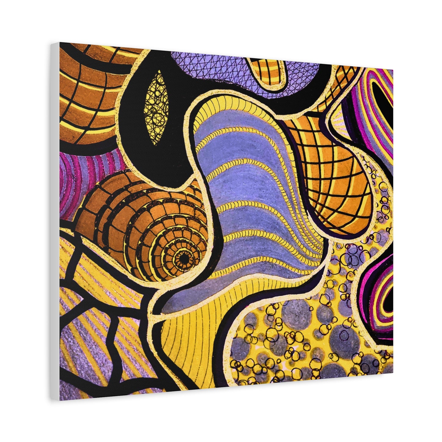 Abstract Gold & Purple Canvas Art