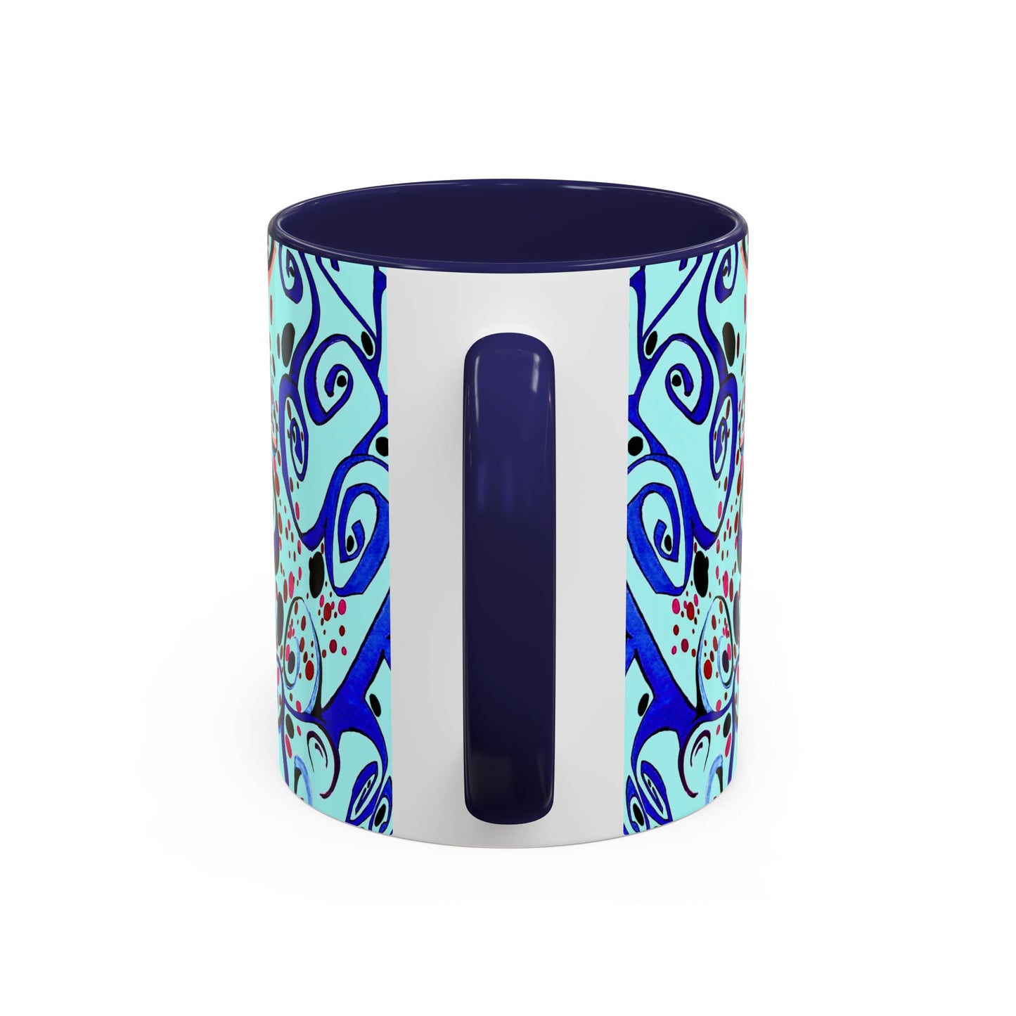 Abstract Floral Accent Coffee Mug
