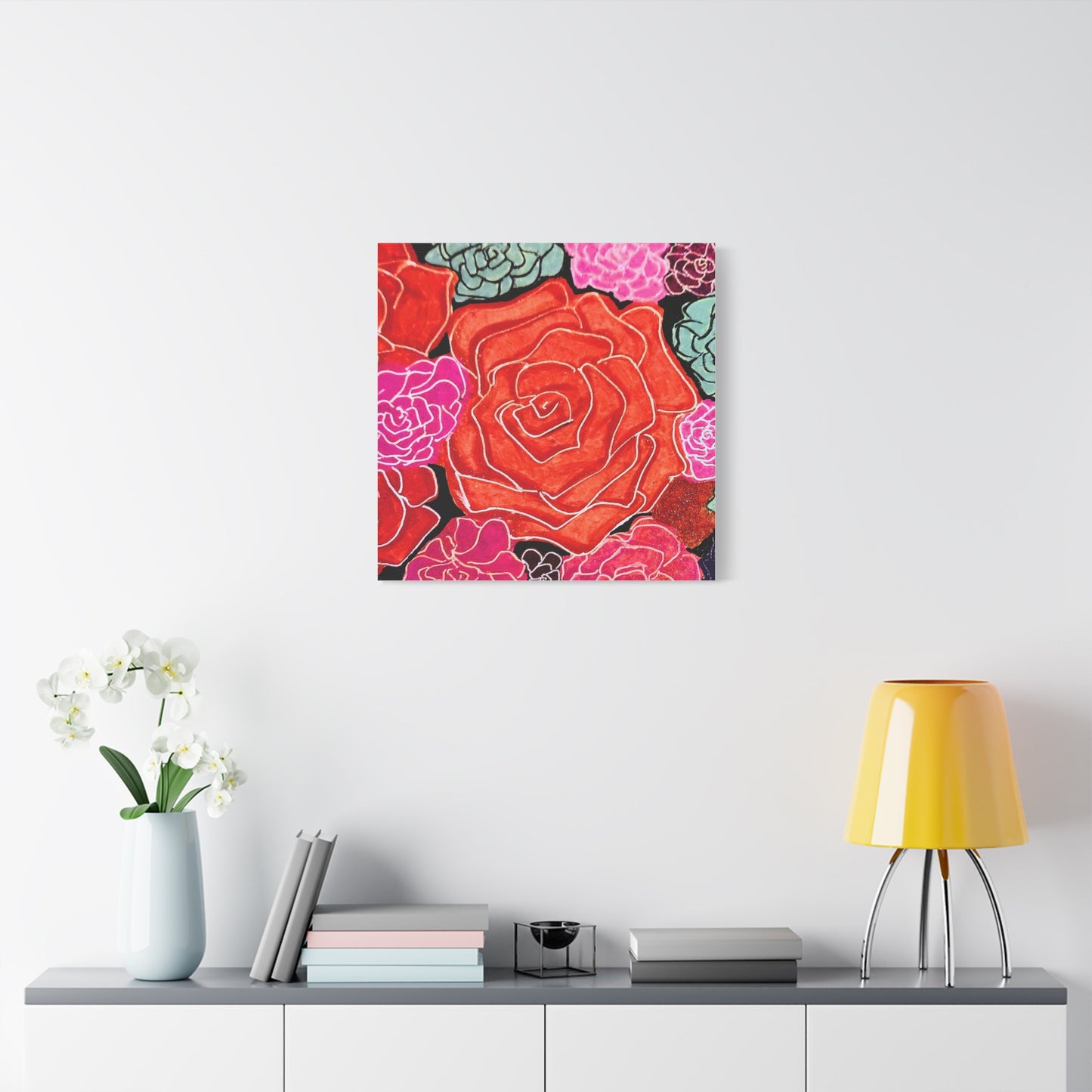 Bold Rose Floral Canvas Print