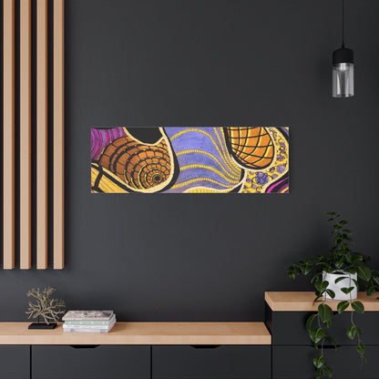 Abstract Gold & Purple Canvas Art