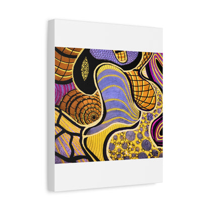 Abstract Gold & Purple Canvas Art