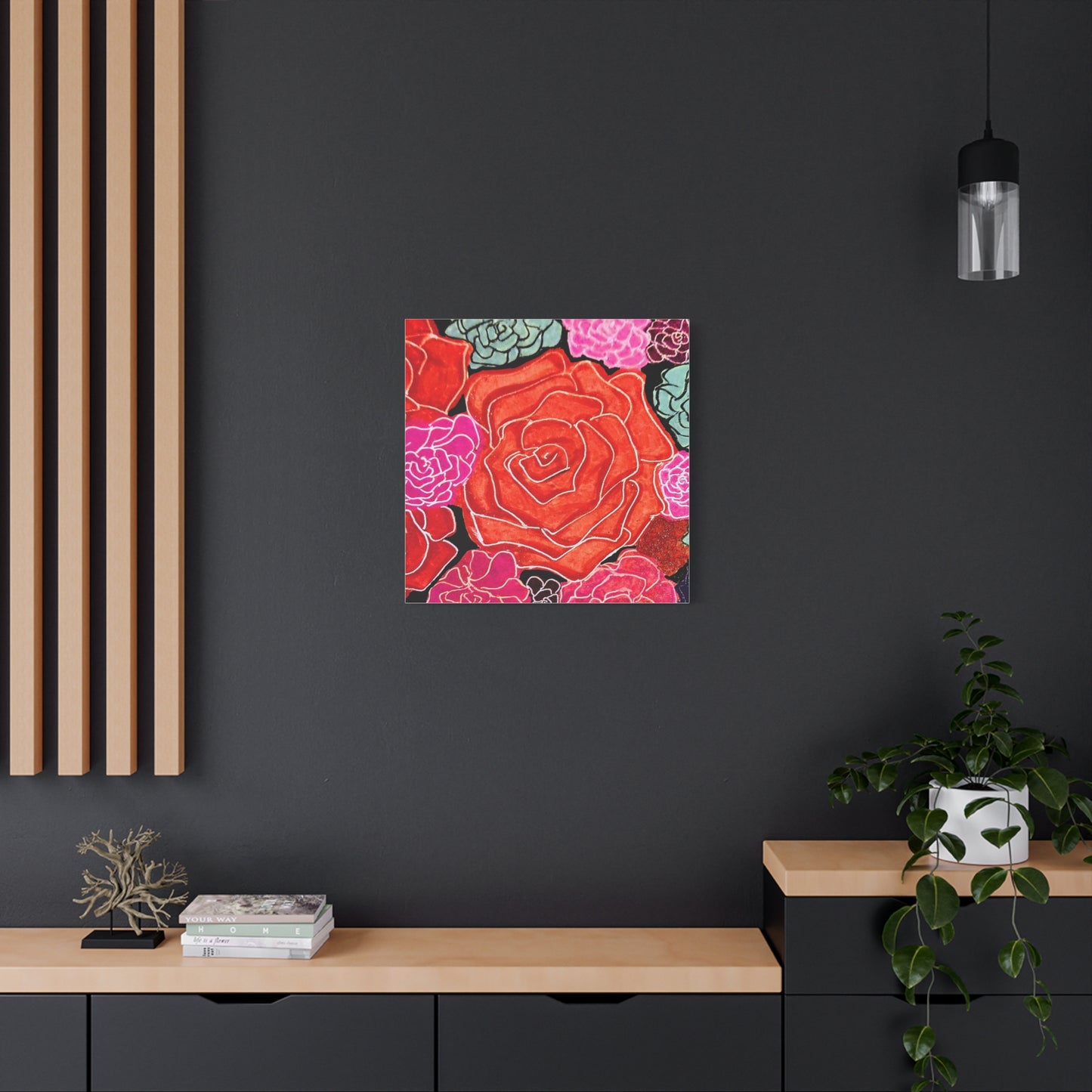 Bold Rose Floral Canvas Print