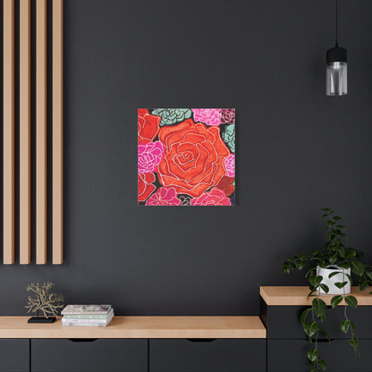 Bold Rose Floral Canvas Print