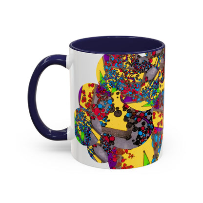 Abstract Colorburst Accent Coffee Mug — Vibrant Pop Art Design