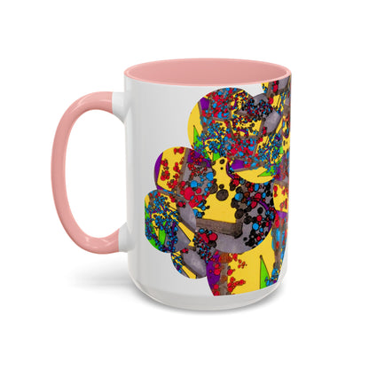Abstract Colorburst Accent Coffee Mug — Vibrant Pop Art Design