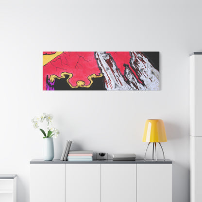 Surreal Mountain Flame Matte Canvas Wall Art