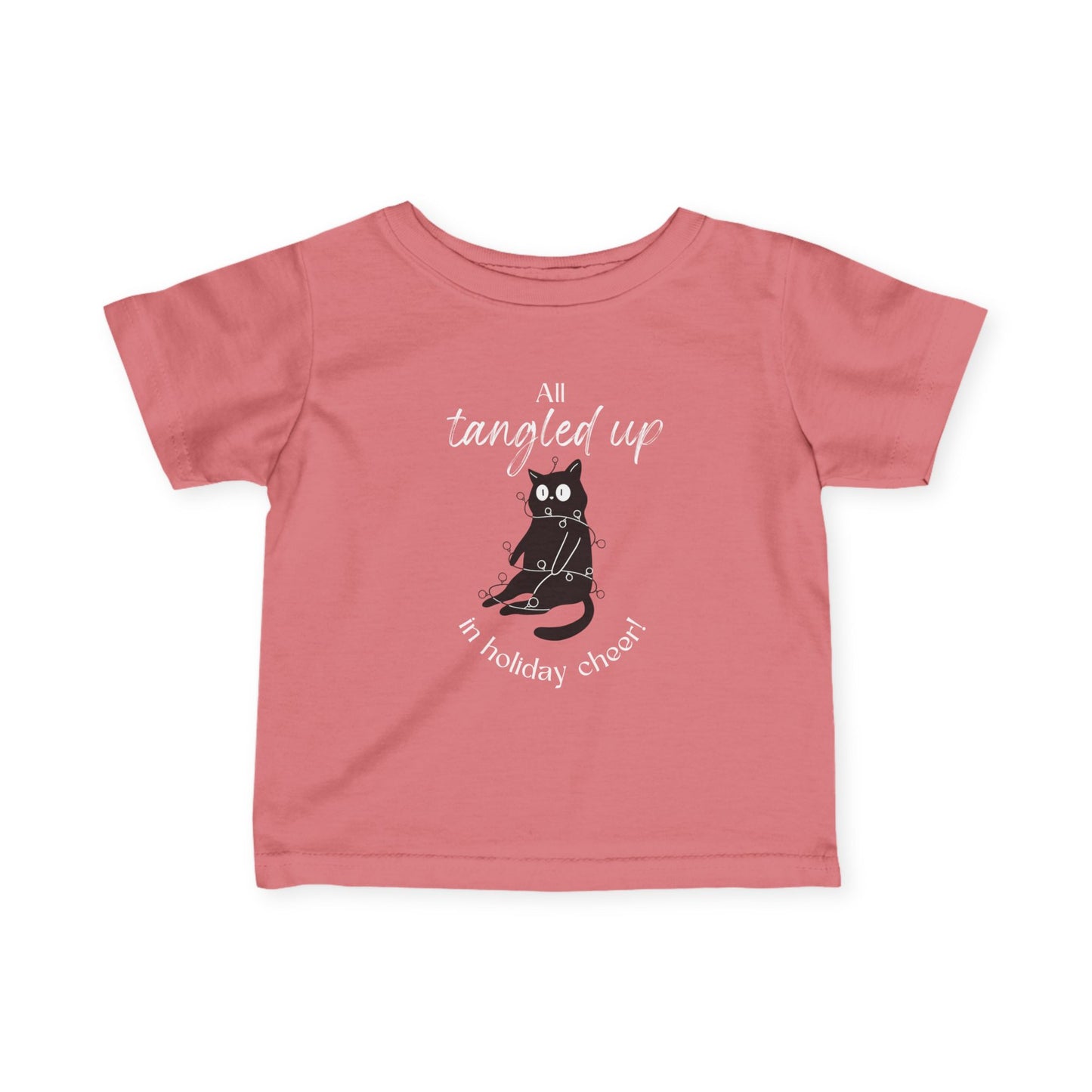 Infant Tee Black Cat Christmas Baby Shirt
