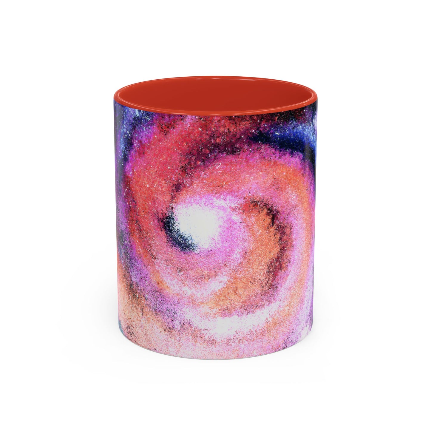 Galaxy Swirl Accent Coffee Mug — Pink Purple Nebula Art (11/15 oz)
