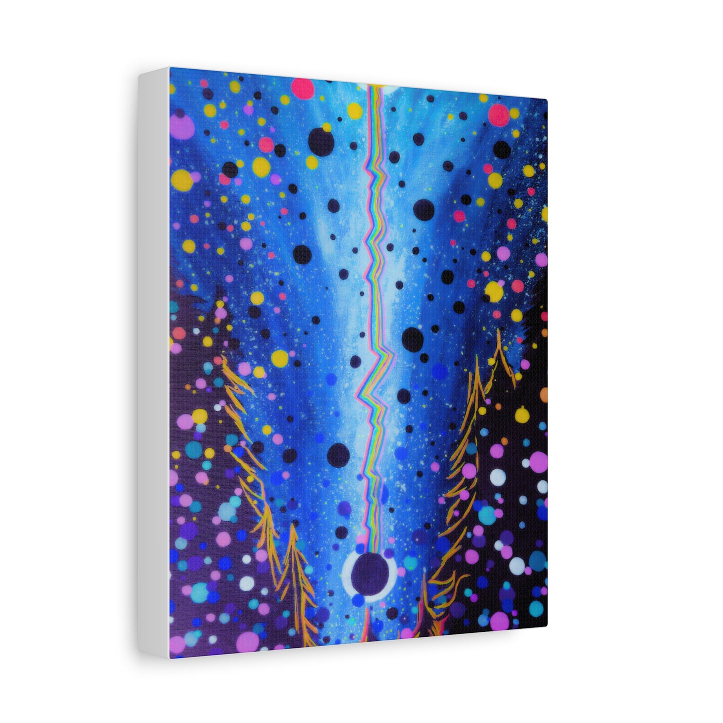 Blue Galaxy Cosmic Night Canvas Art