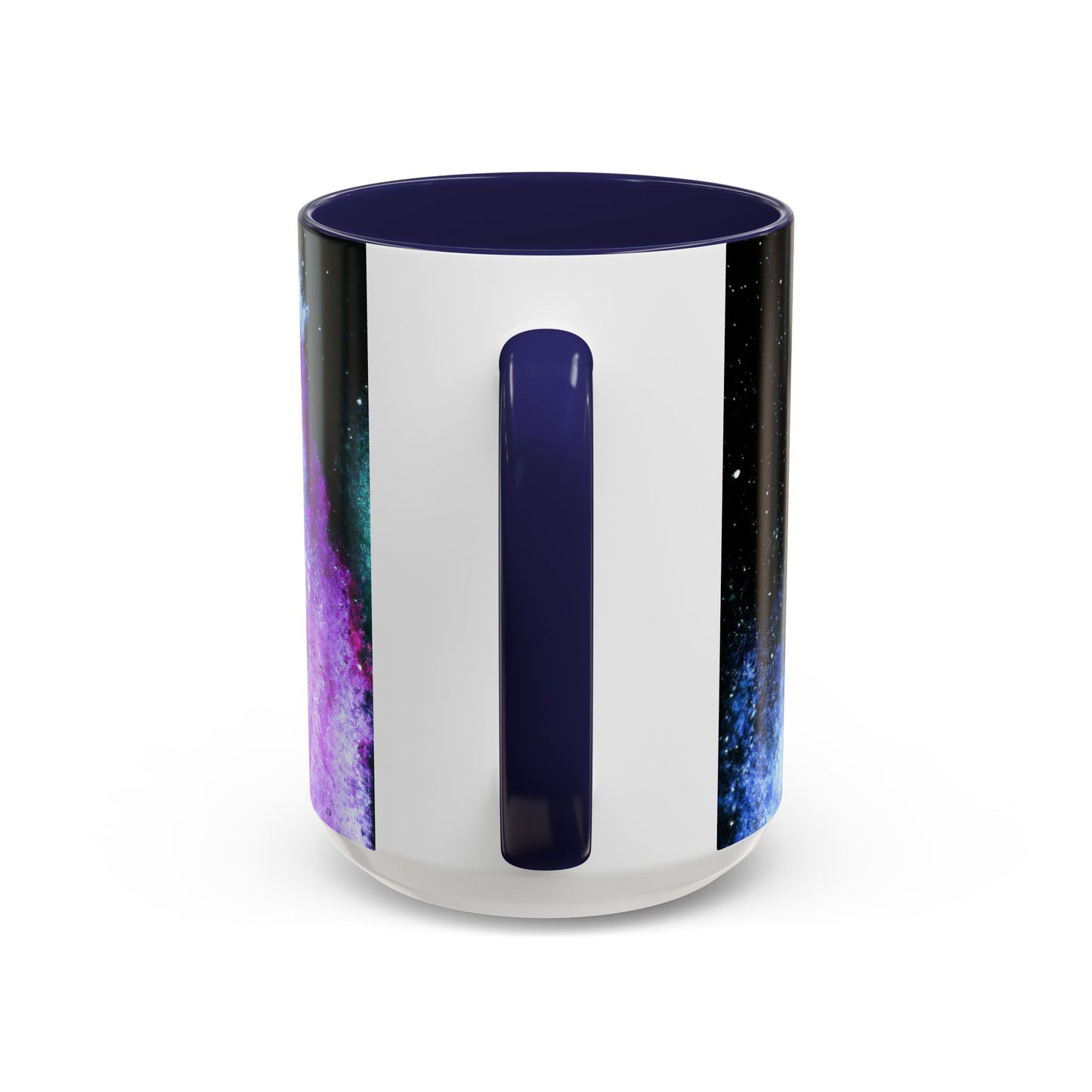 Galaxy Swirl Accent Coffee Mug — Pink Purple Nebula Art (11/15 oz)