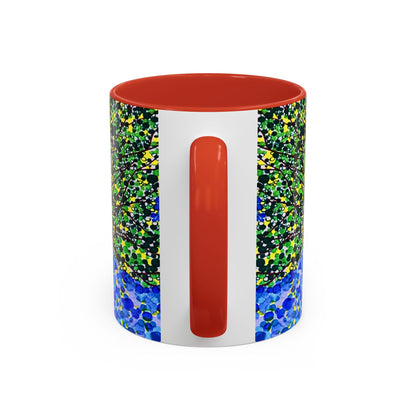 Accent Coffee Mug - Colorful Pointillist Tree Art Cup (11/15 oz)