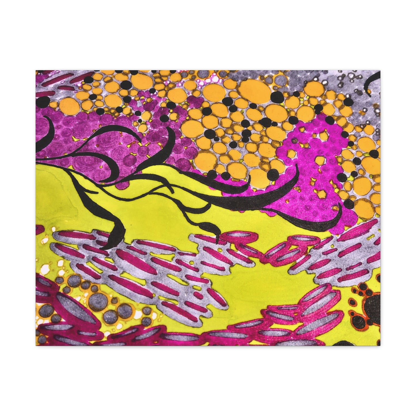 Vibrant Yellow & Magenta Wall Art