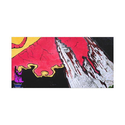 Surreal Mountain Flame Matte Canvas Wall Art