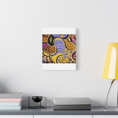 Abstract Gold & Purple Canvas Art