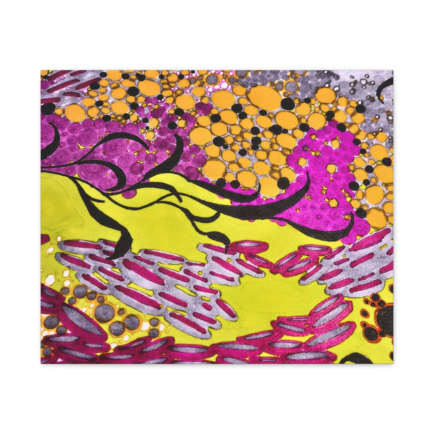Vibrant Yellow & Magenta Wall Art
