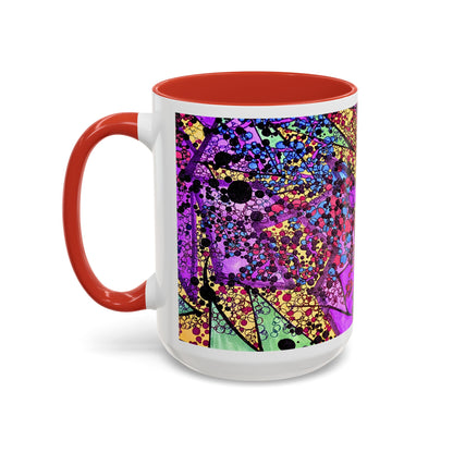 Vibrant Psychedelic Accent Coffee Mug – Colorful Abstract Art (11/15oz)