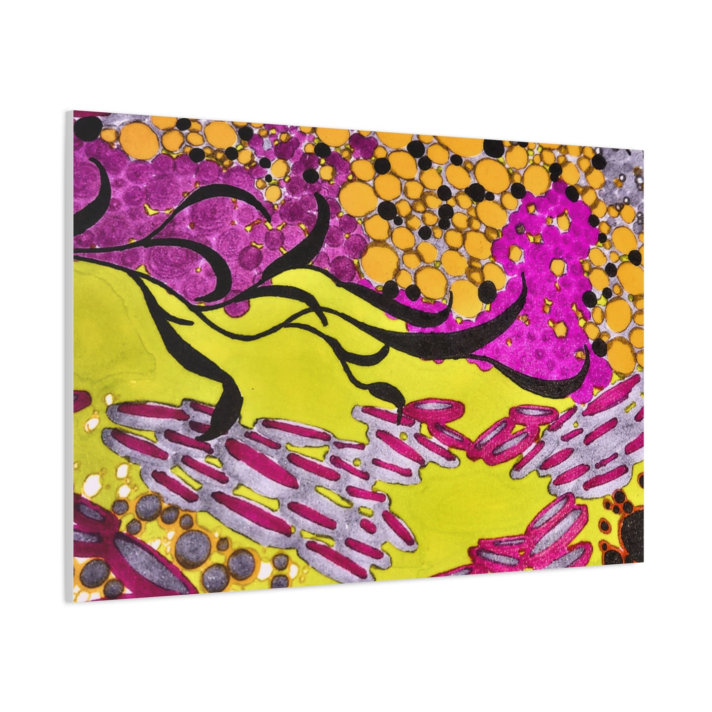 Vibrant Yellow & Magenta Wall Art