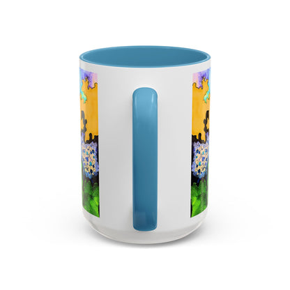 Abstract Colorful Art Coffee Mug — Vibrant Symmetry Accent Mug