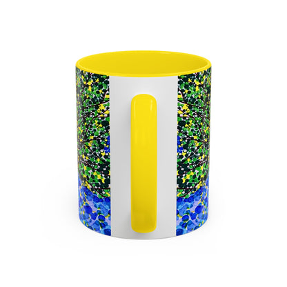 Accent Coffee Mug - Colorful Pointillist Tree Art Cup (11/15 oz)